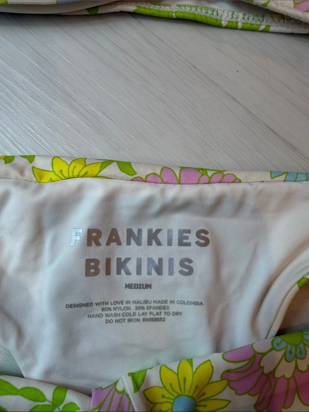 Frankie’s bikini Floral Two-Piece Bikini Set - Yellow, Pink, Green